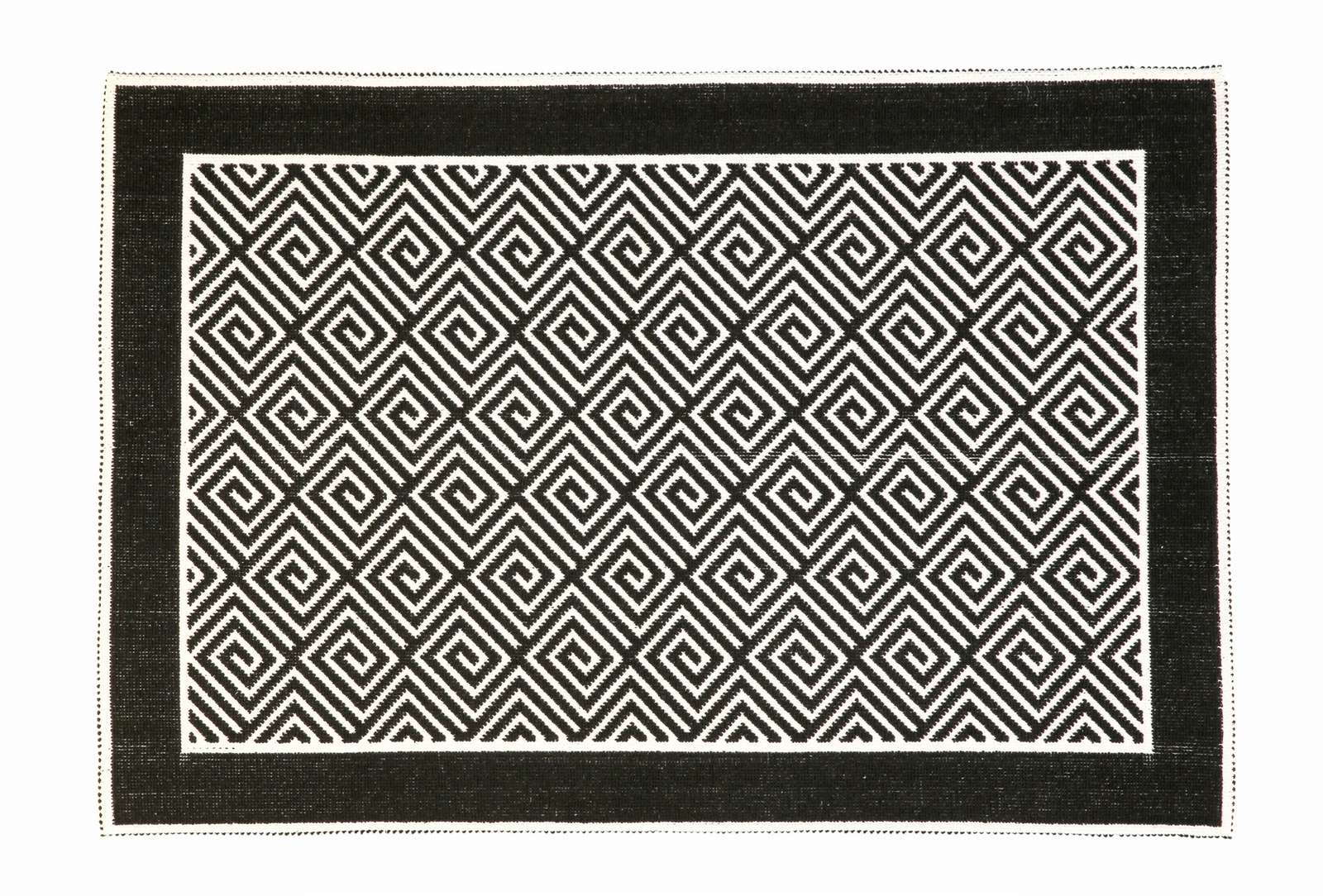 Ковер Alize Labirint, черный, Турция, палас на пол 100x200 см, хлопок