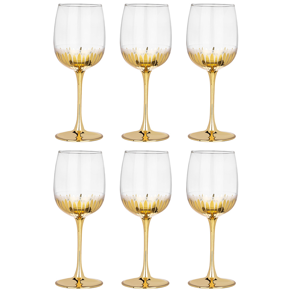 

Набор из 6 штук Бокал Lefard Bloom 420мл стекло 194-879_, Золотистый