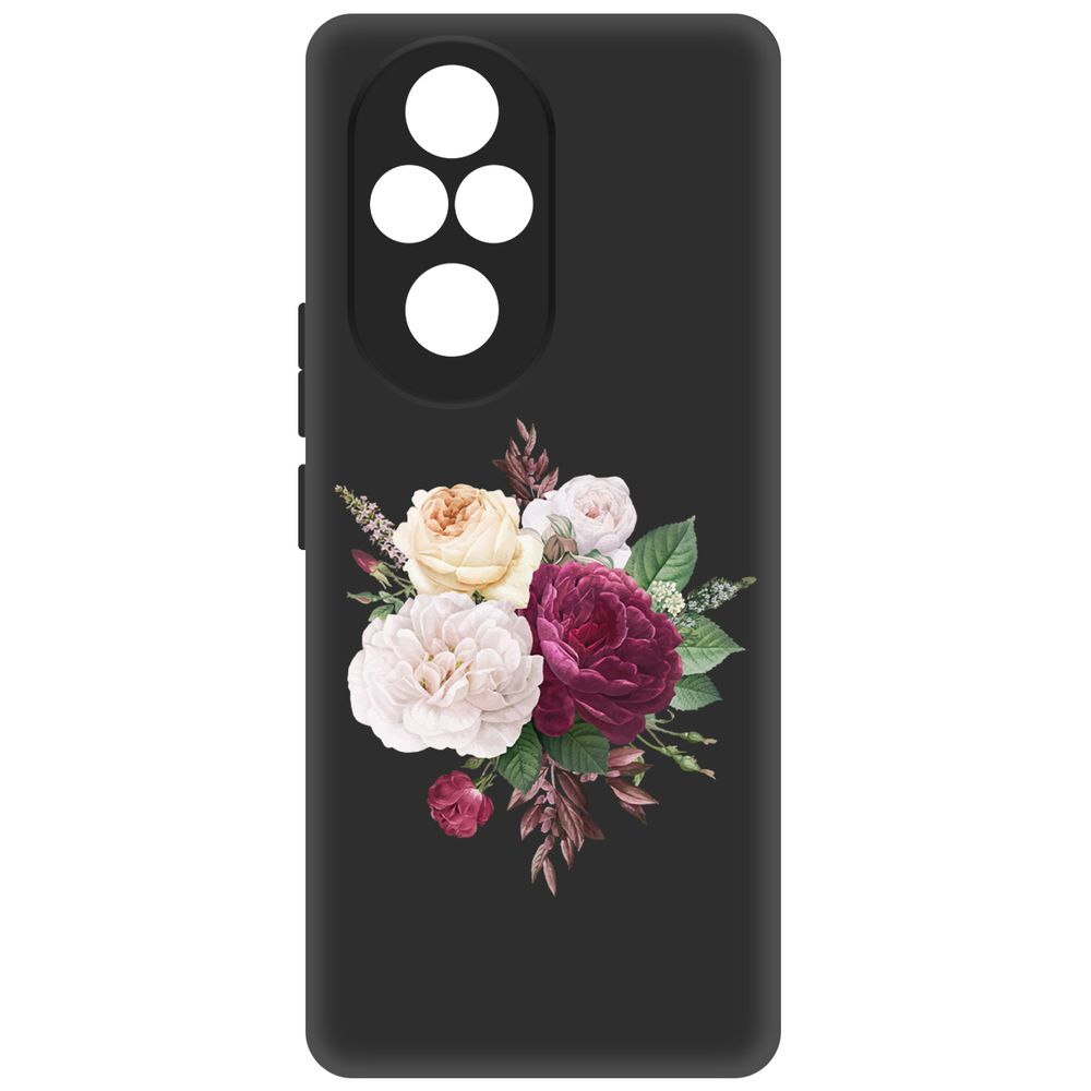 

Чехол-накладка Krutoff Soft Case Цветочная композиция для Honor 200 Pro черный