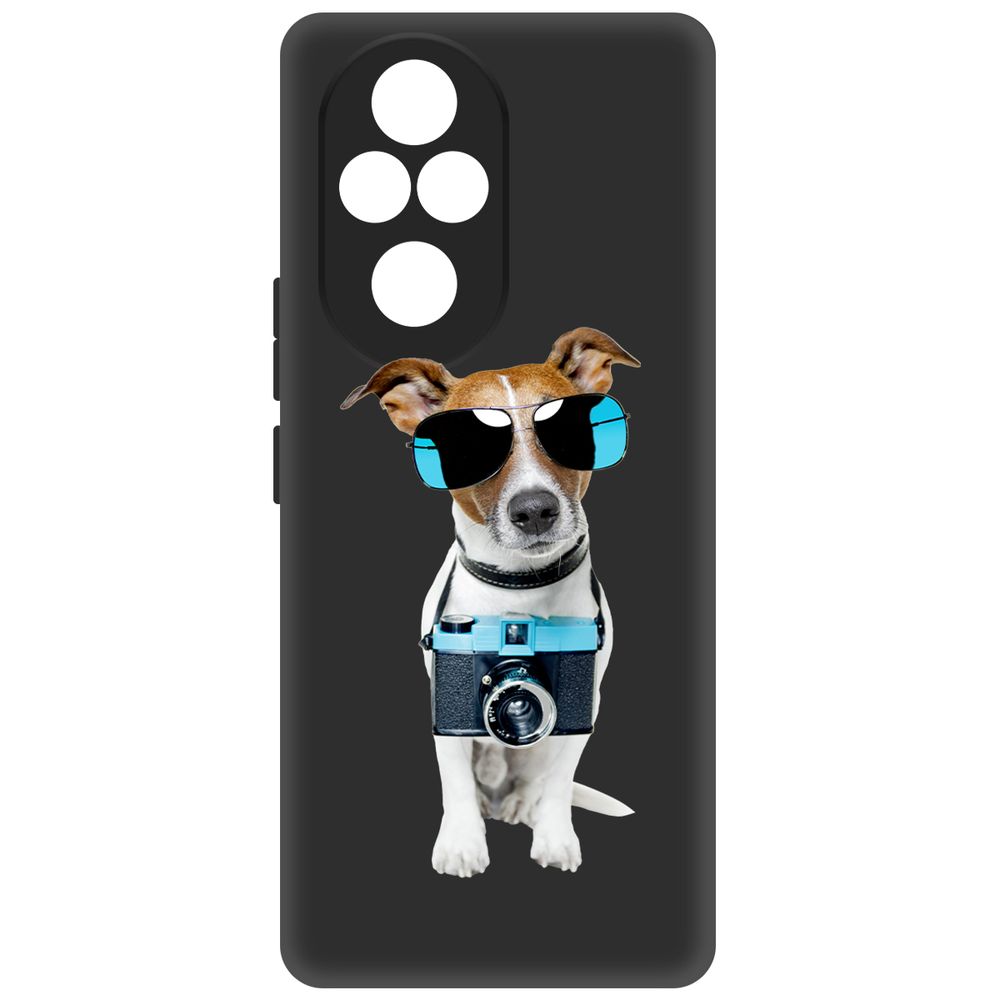 

Чехол-накладка Krutoff Soft Case Пес-турист для Honor 200 Pro черный