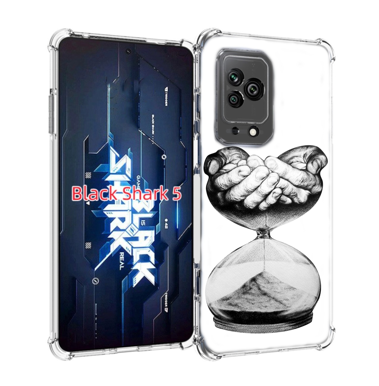 

Чехол MyPads часы жизни черно белый для Xiaomi Black Shark 5, Прозрачный, Tocco