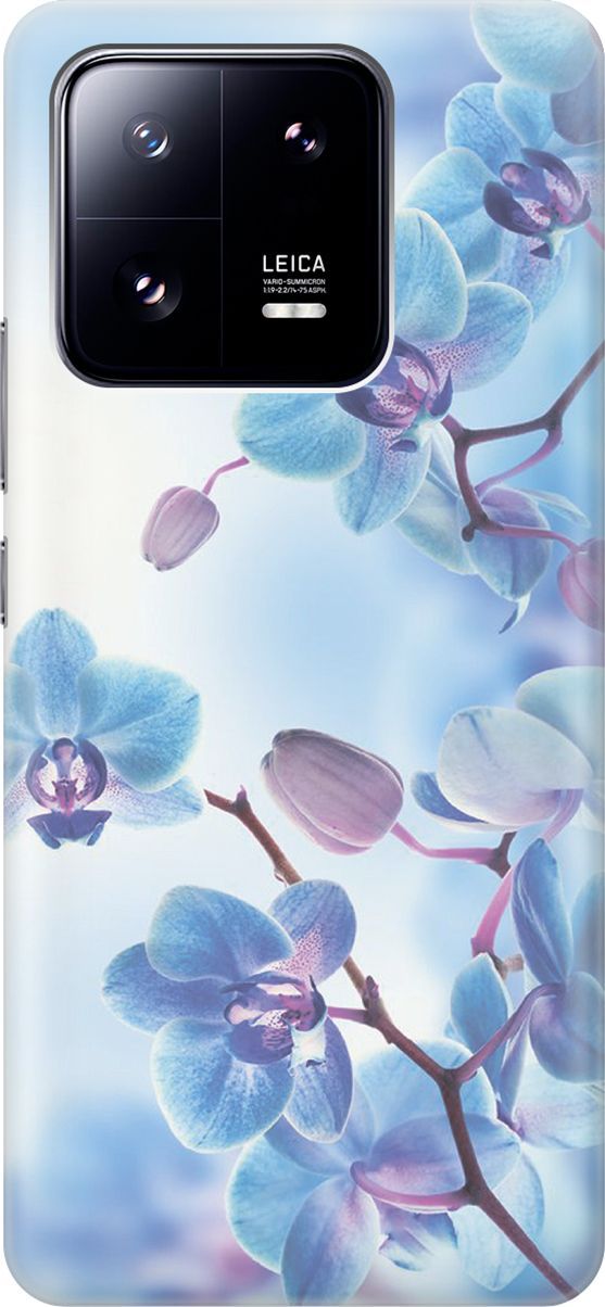 

Силиконовый чехол на Xiaomi 13 Pro Про с принтом "Голубые орхидеи", Голубой;серый, 158969