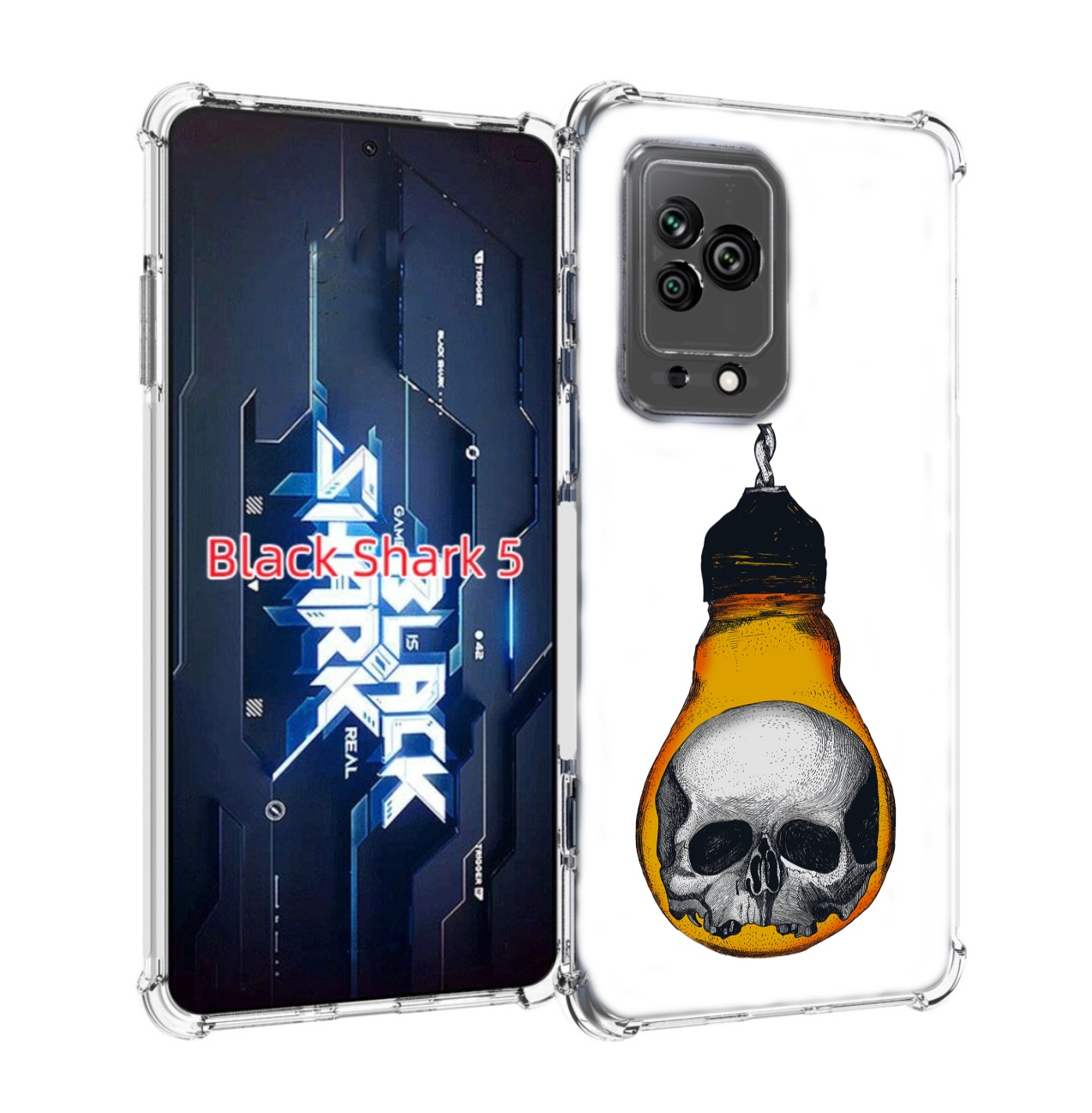 

Чехол MyPads череп в лампочке для Xiaomi Black Shark 5, Прозрачный, Tocco