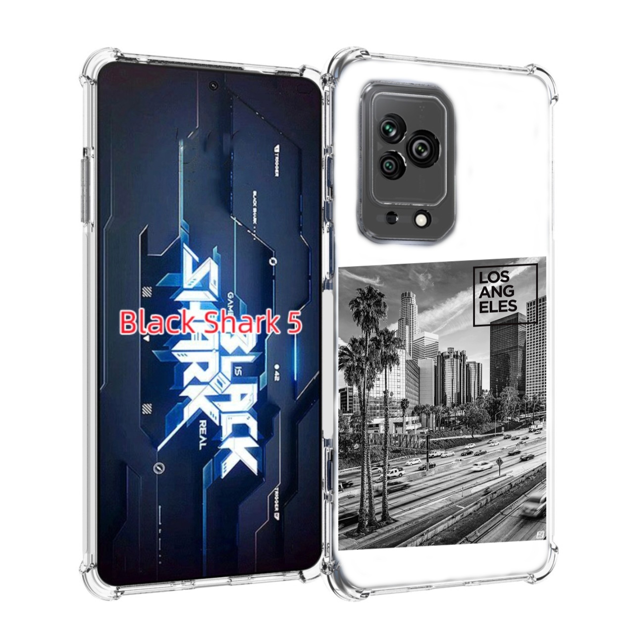 

Чехол MyPads черно белый лос анджелес для Xiaomi Black Shark 5, Прозрачный, Tocco