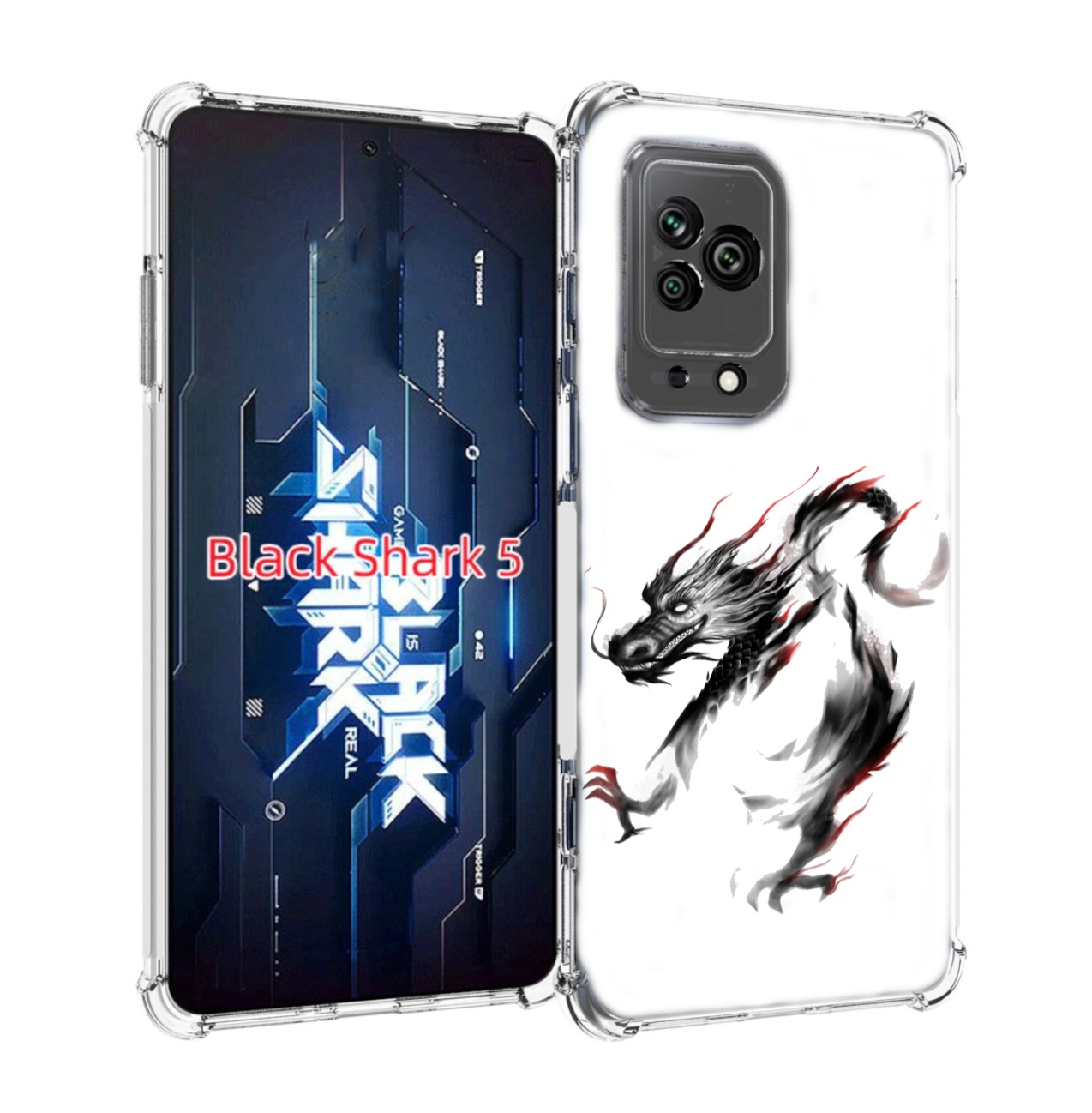 

Чехол MyPads черный дракон для Xiaomi Black Shark 5, Прозрачный, Tocco