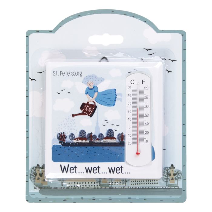 фото Термометр декоративный "питерский дождь", 10x10 см феникс-презент