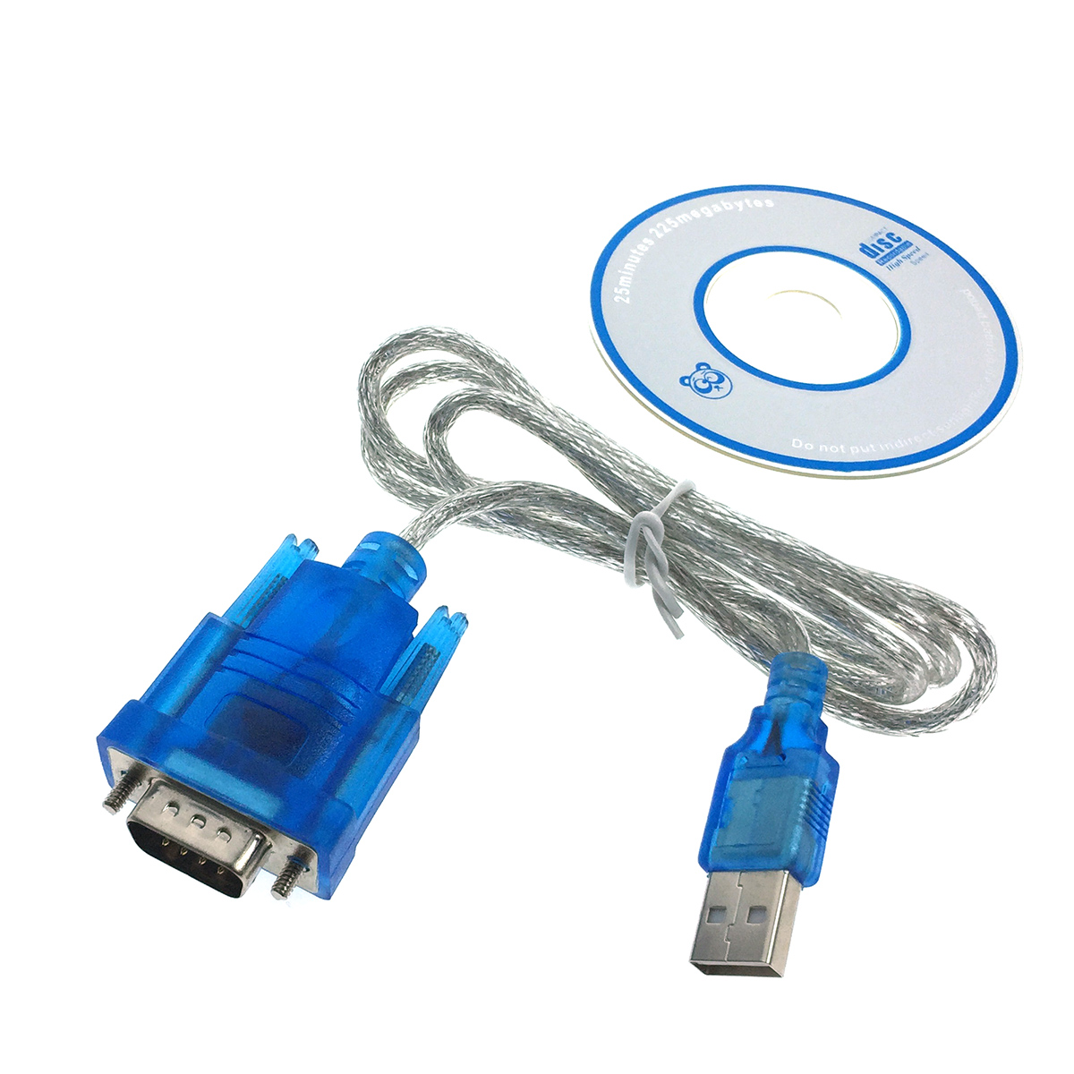 фото Кабель espada usb a-rs232 , m-m 0,8м transparent (paub014)