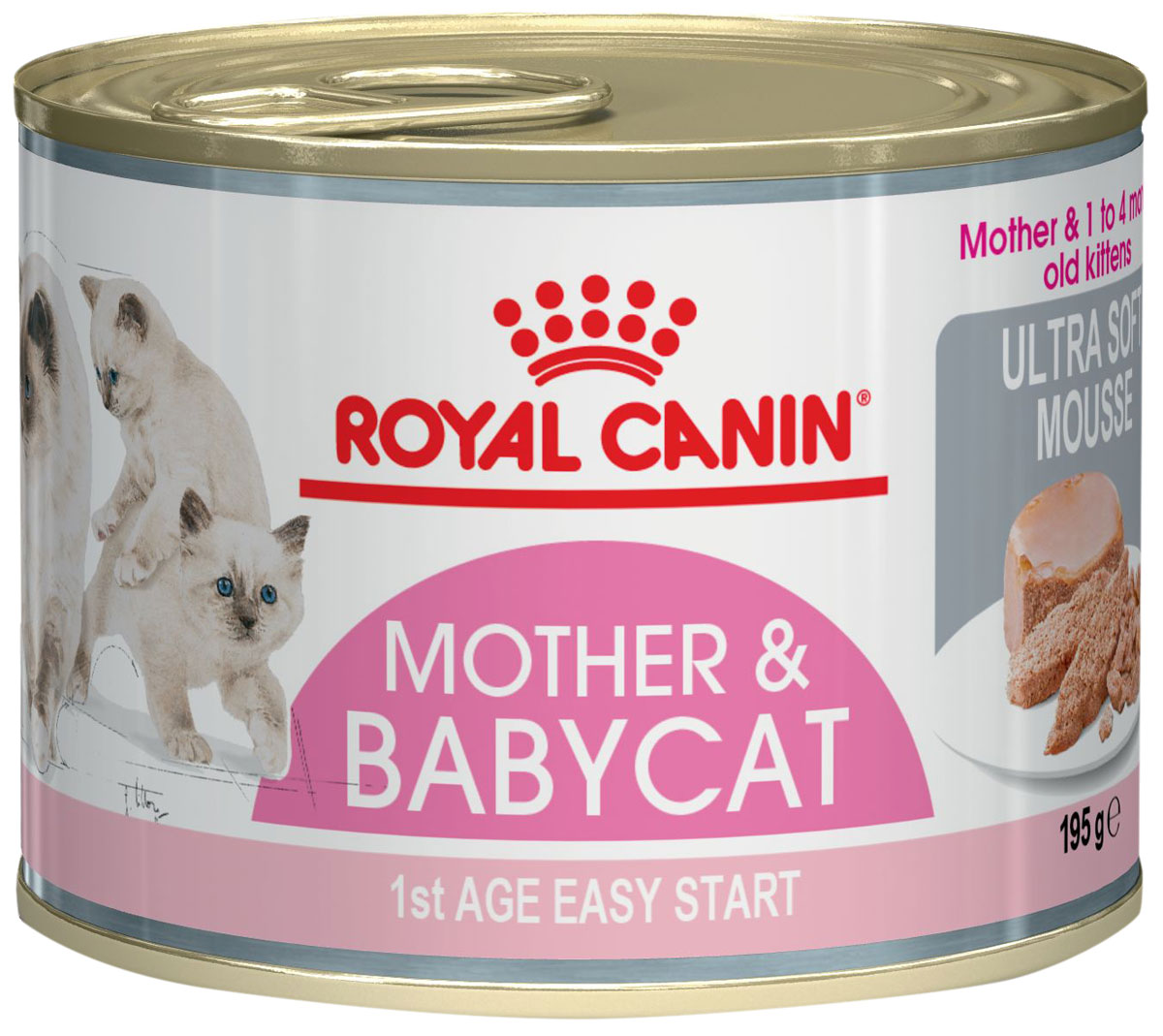 

Консервы для котят ROYAL CANIN Mother & Babycat, мусс, 12шт по 195г, Feline Breed Nutrition Mother & Babycat Babycat Instinctive