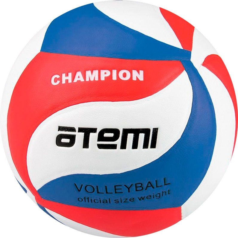 Волейбольный мяч Atemi CHAMPION №5, белый/синий/красный