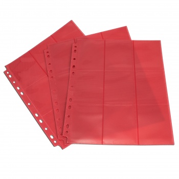 фото Упаковка листов двусторонних blackfire с кармашками 3х3 с боковой загрузкой, красный