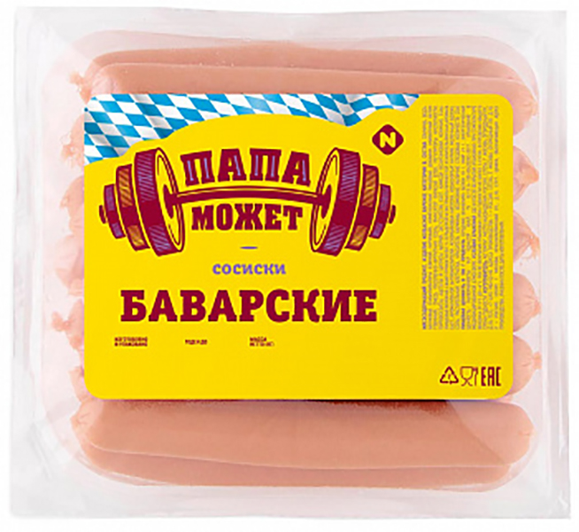 

Сосиски Папа Может Баварские 450 г