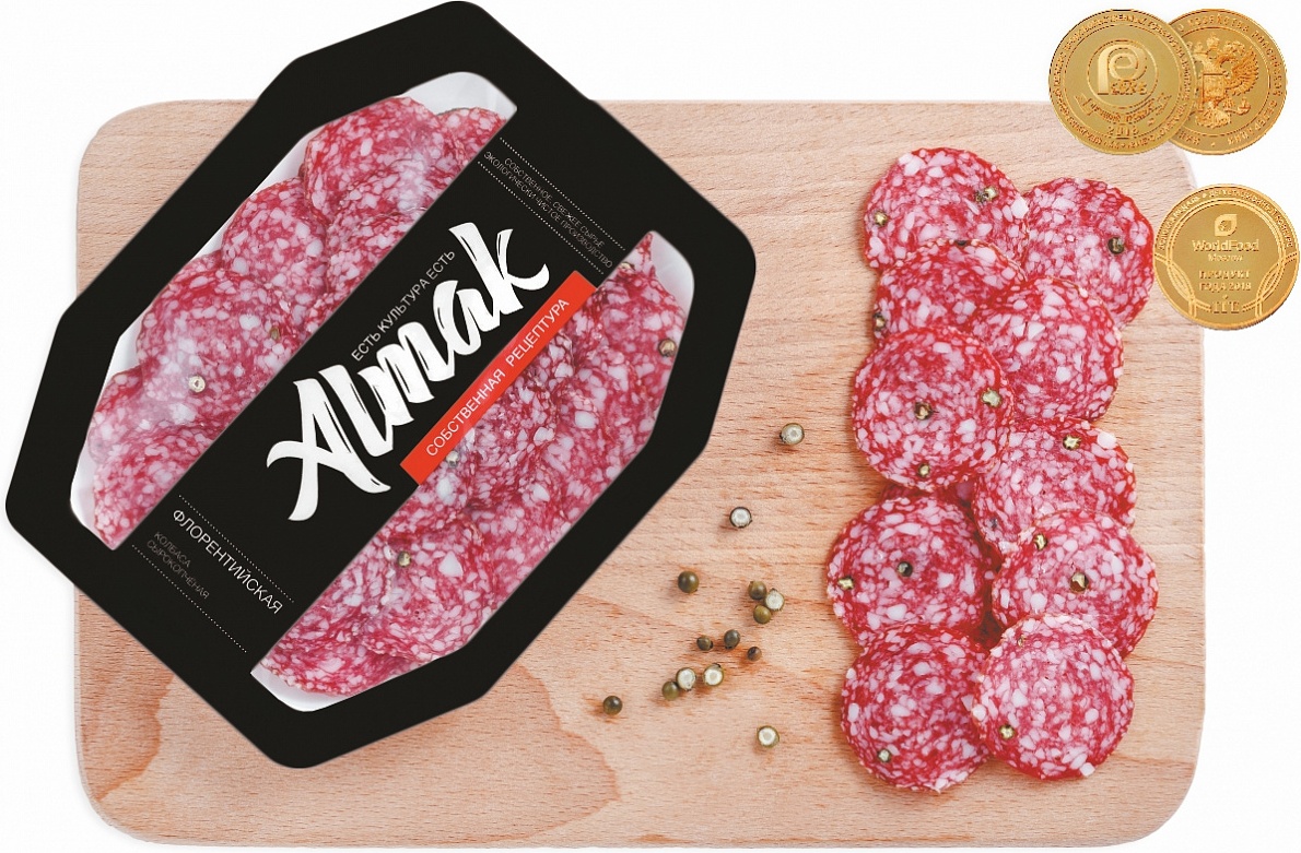 Колбаса альмак флорентийская с/к нарезка 80 г защ/атм балтийский продукт россия