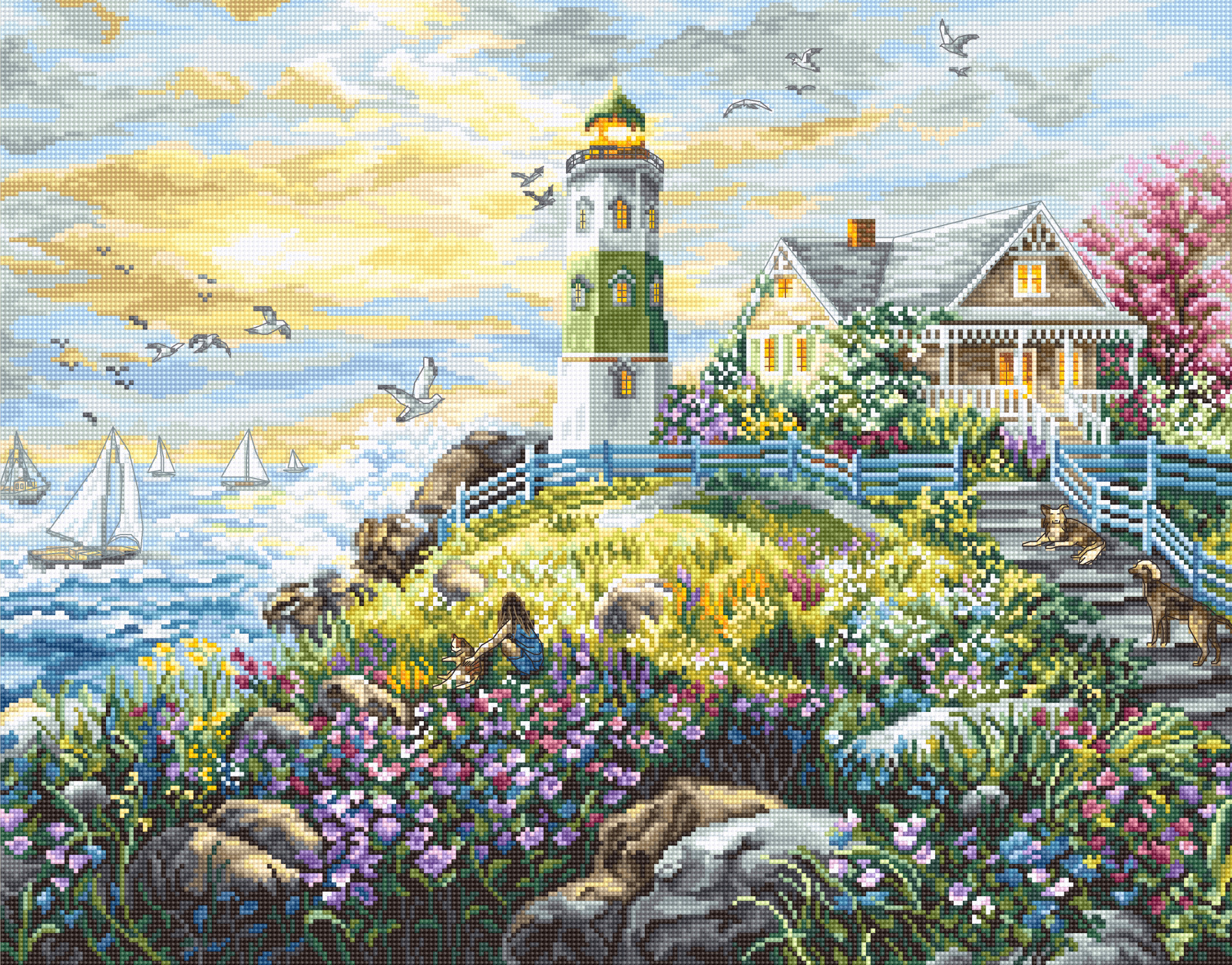 Набор маяк. Letistitch 912. Letistitch Маяк набор для вышивания. Художница Nicky Boehme. Летистич Маяк.