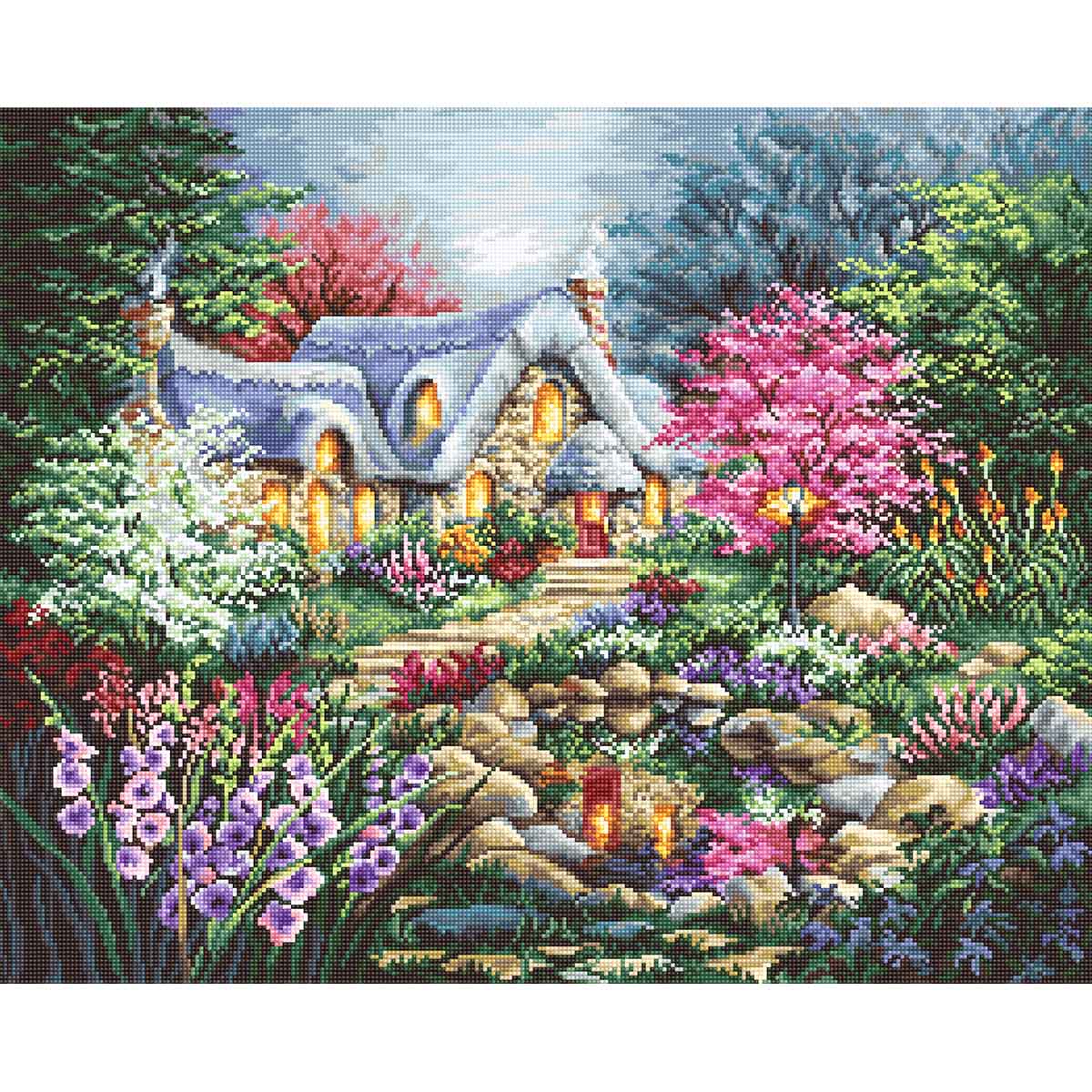 фото Набор для вышивания крестом letistitch "коттеджный пруд", 42x33 см, арт. leti915