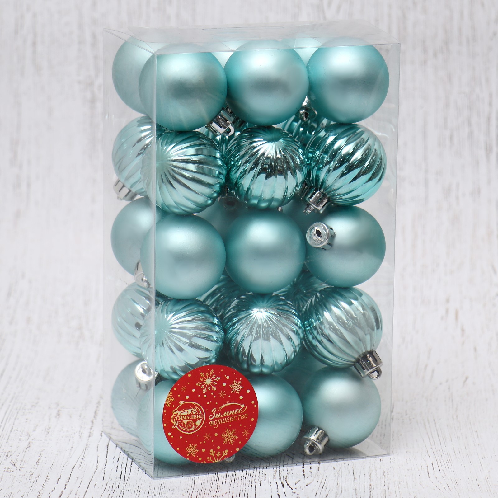 

Шар на ель Зимнее волшебство Николь полоски 30 шт. зеленый, Николь, полоски