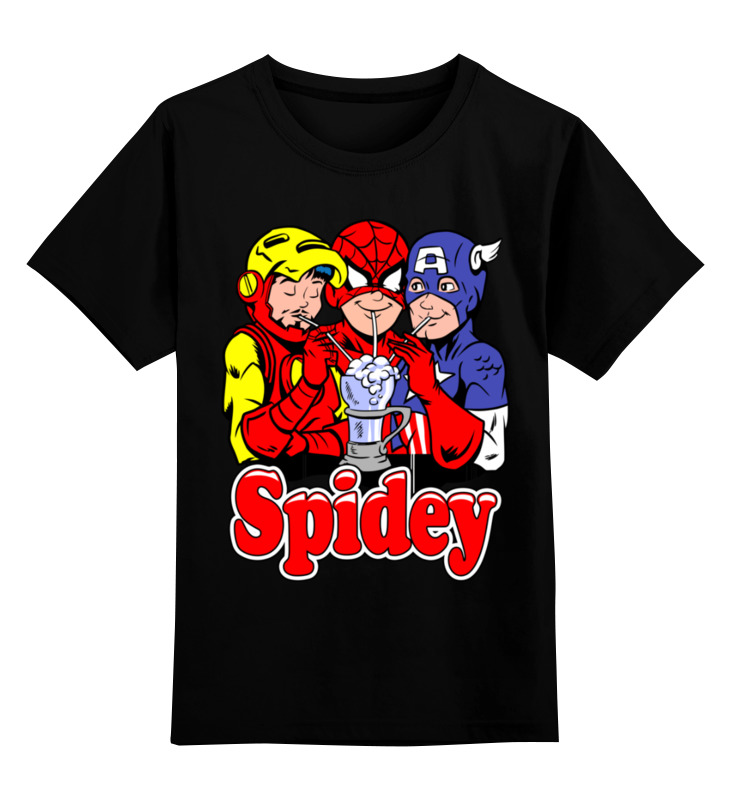 

Детская футболка Printio Spidey цв.черный р.152, 0000002454479
