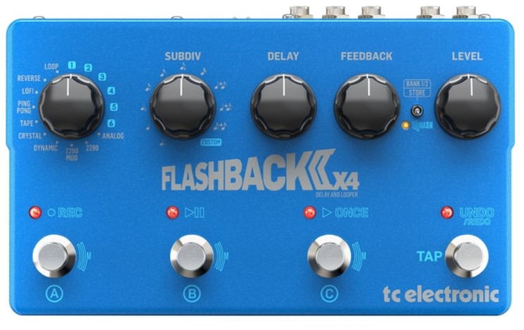 

Педаль эффектов для электрогитары TC ELECTRONIC FLASHBACK 2 X4 DELAY, Синий