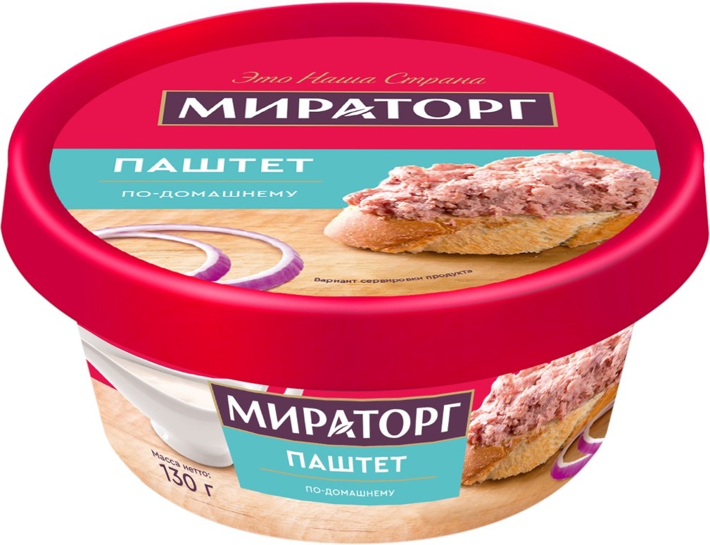 Паштет мираторг по-домашнему 130 г пл/б ск короча россия