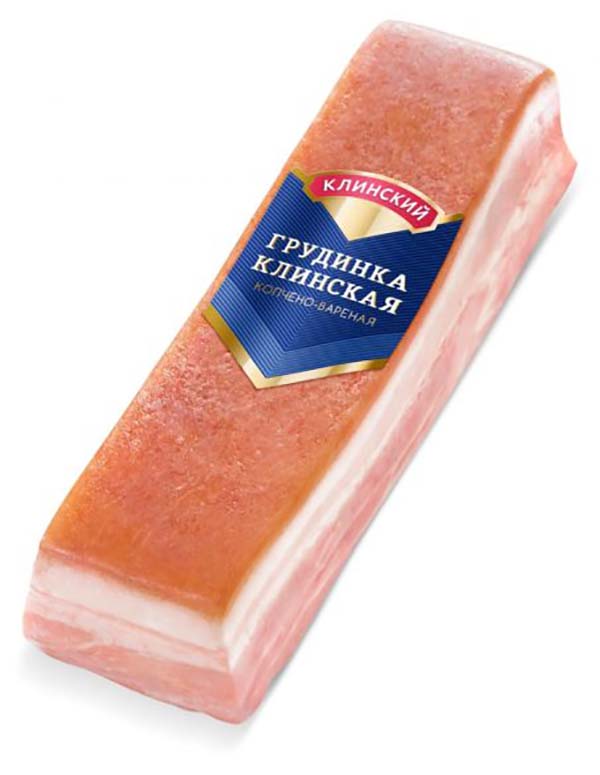 

Грудинка Клинский мясокомбинат Клинская варено-копченая 350 г
