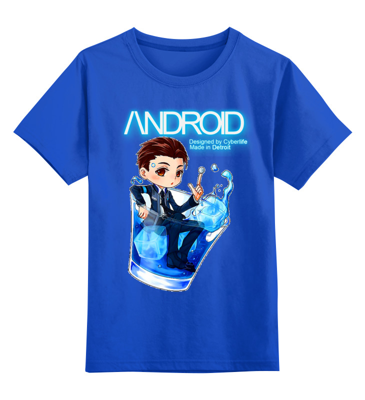 

Детская футболка Printio Detroit: become human цв.синий р.152, 0000002555857