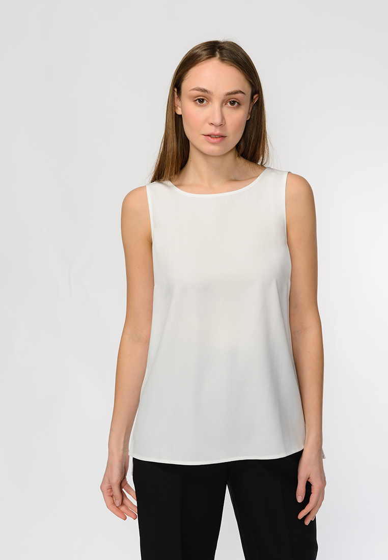 

Блуза женская Modis M201W01363 белая 48 RU