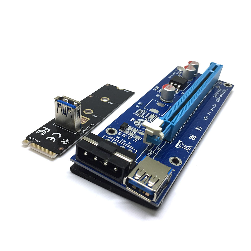 фото Переходник espada m2pciekit01 usb riser card m.2 ngff to pci-e x16 female с питанием 4pin