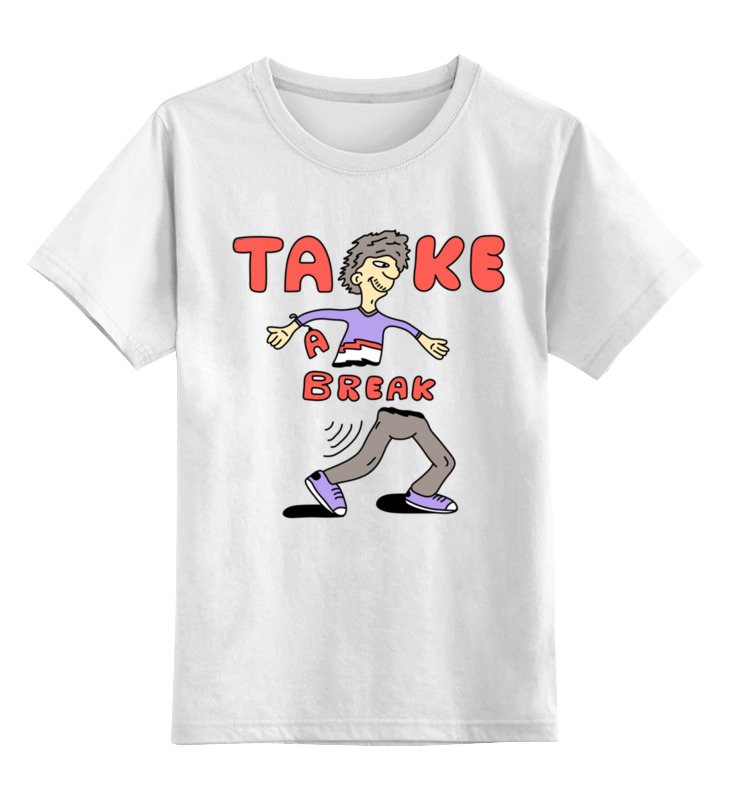 

Детская футболка Printio Take a break цв.белый р.140, 0000002560429