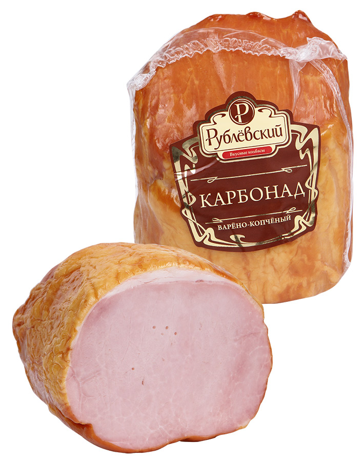 

Карбонат Мясоперерабатывающий завод Рублевский по-московски варено-копченый 350 г