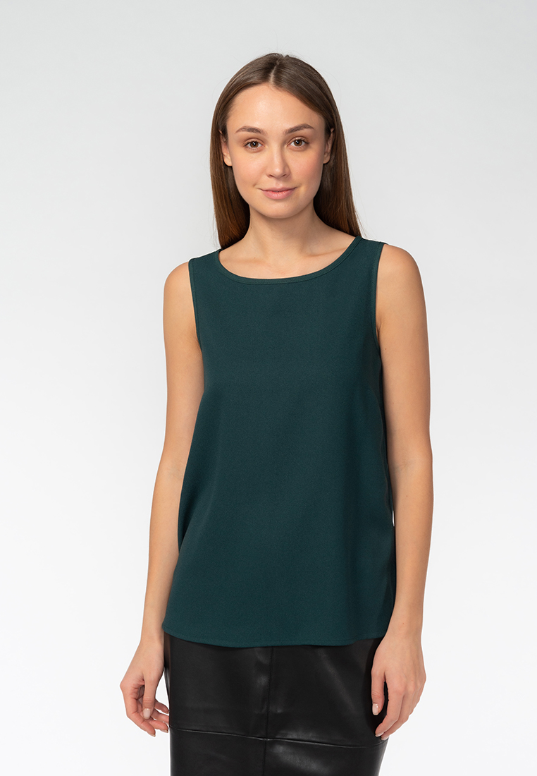 

Блуза женская Modis M201W01361 зеленая 48 RU