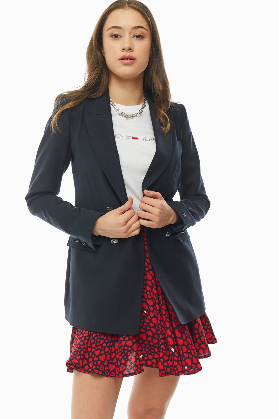 

Пиджак женский Tommy Hilfiger WW0WW26514 DW5 синий 32 US, WW0WW26514 DW5