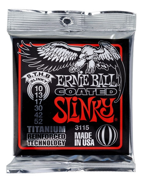 фото Струны для электрогитары ernie ball 3115 slinky 10-52