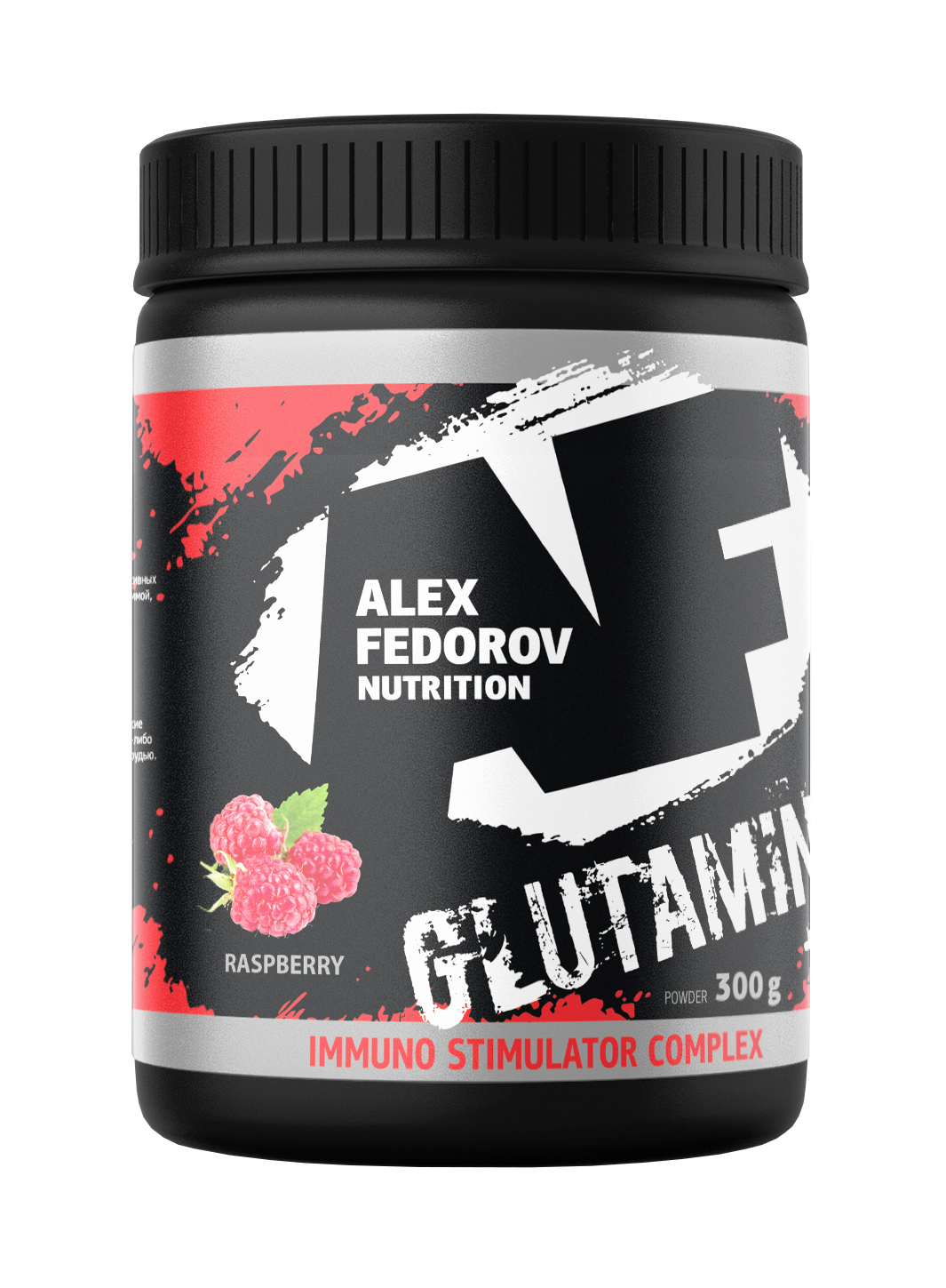 фото Glutamine +isc alex fedorov nutrition, 300 г, raspberry