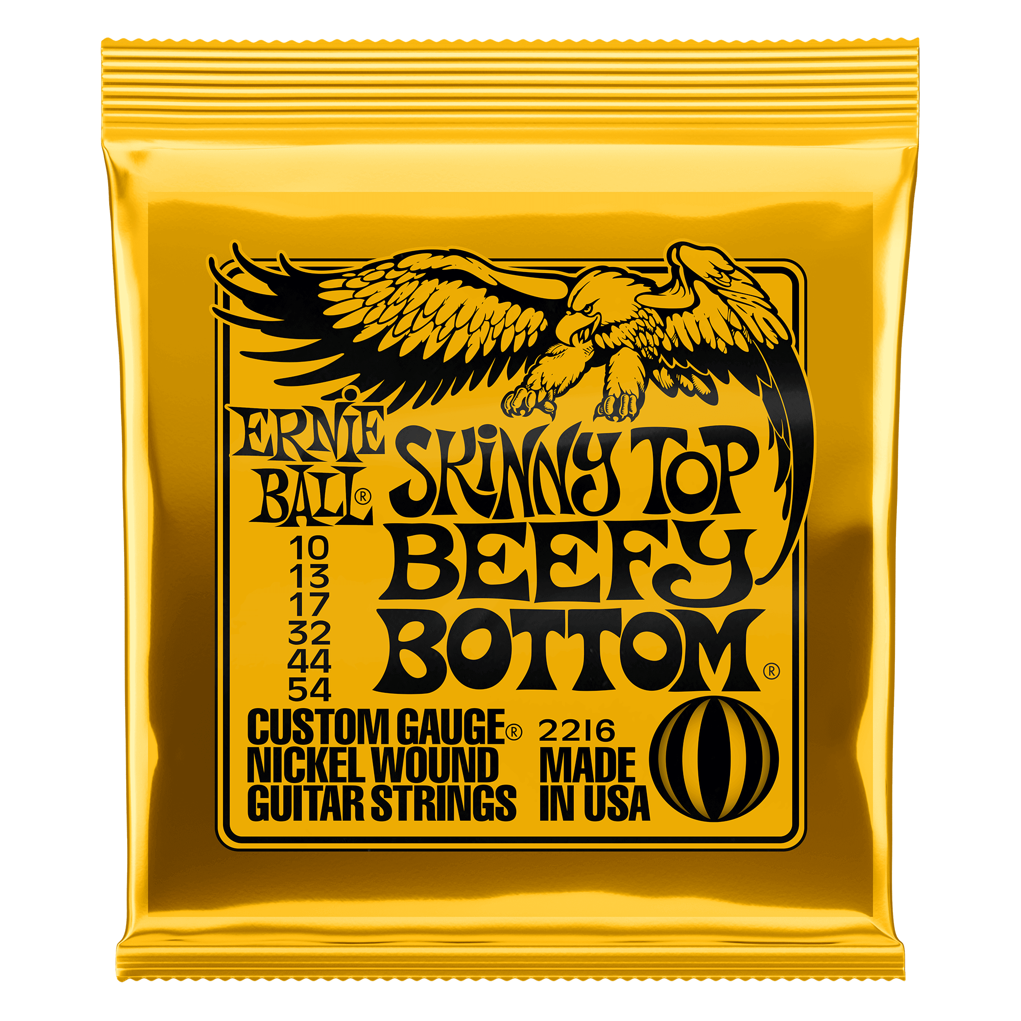 фото Струны для электрогитары ernie ball 2216 nickel wound skinny top beefy bottom slinky 10-54