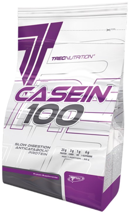 фото Протеин trec nutrition casein 100, 1800 г, strawberry-banana