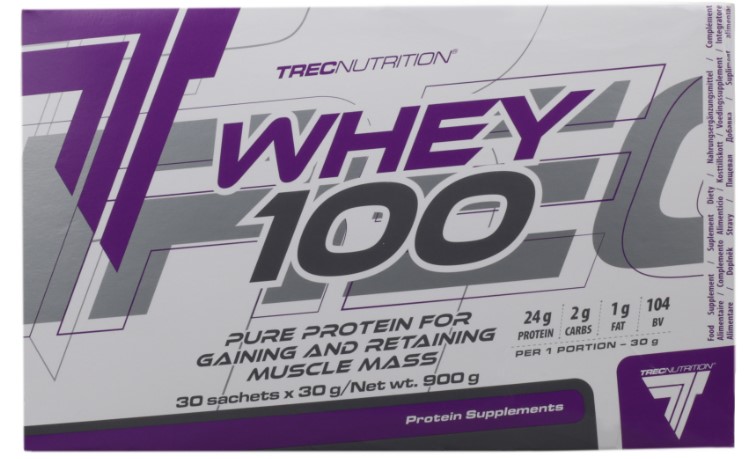 фото Протеин trec nutrition whey 100, 900 г, cookies & cream