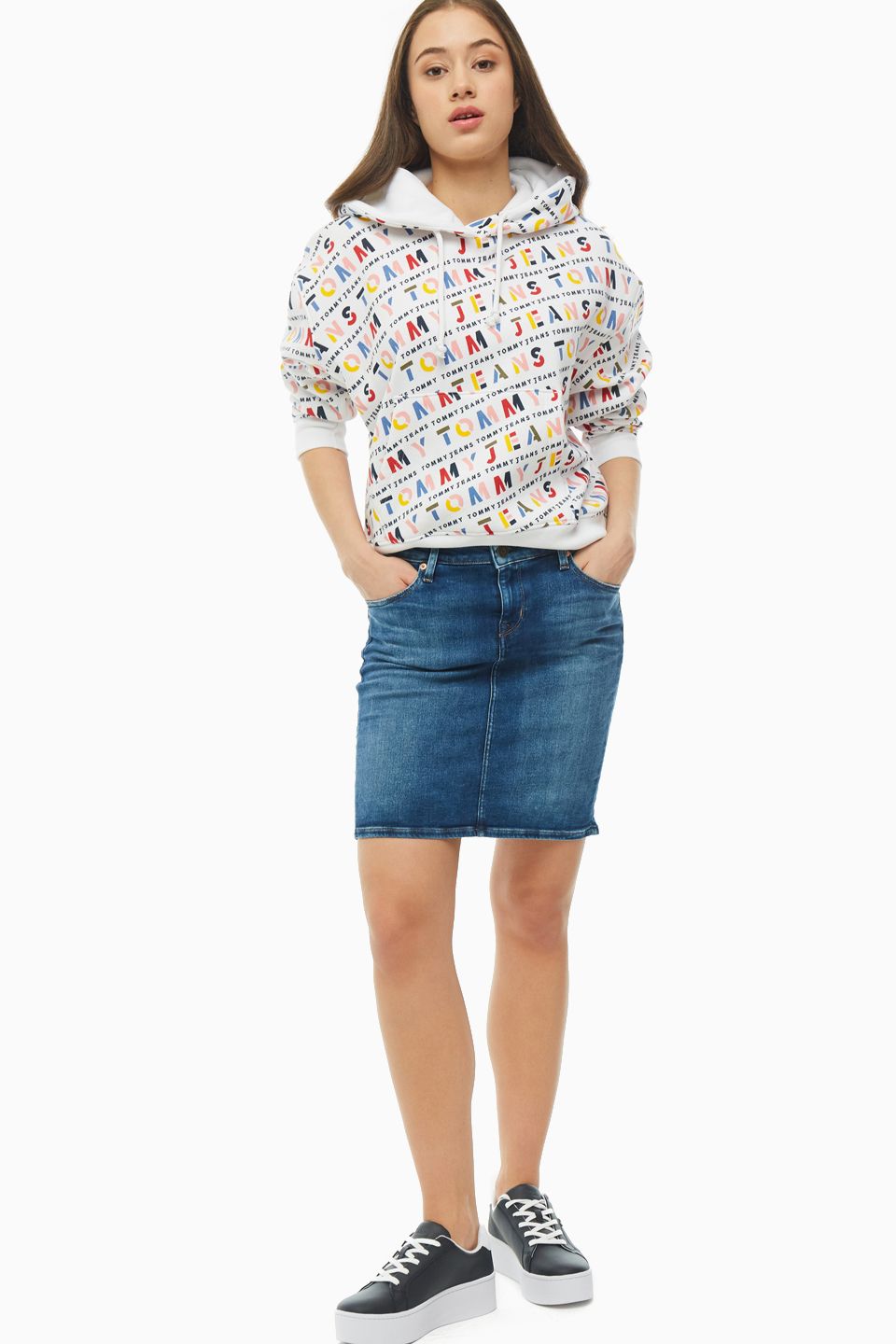 

Юбка женская Tommy Jeans DW0DW07737 синяя 28 US, Синий, DW0DW07737