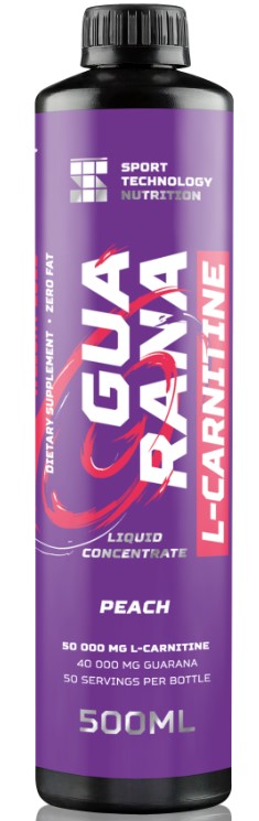 Sport Technology Nutrition Guarana + L-Carnitine liquid concentrate, 500 мл, вкус: персик