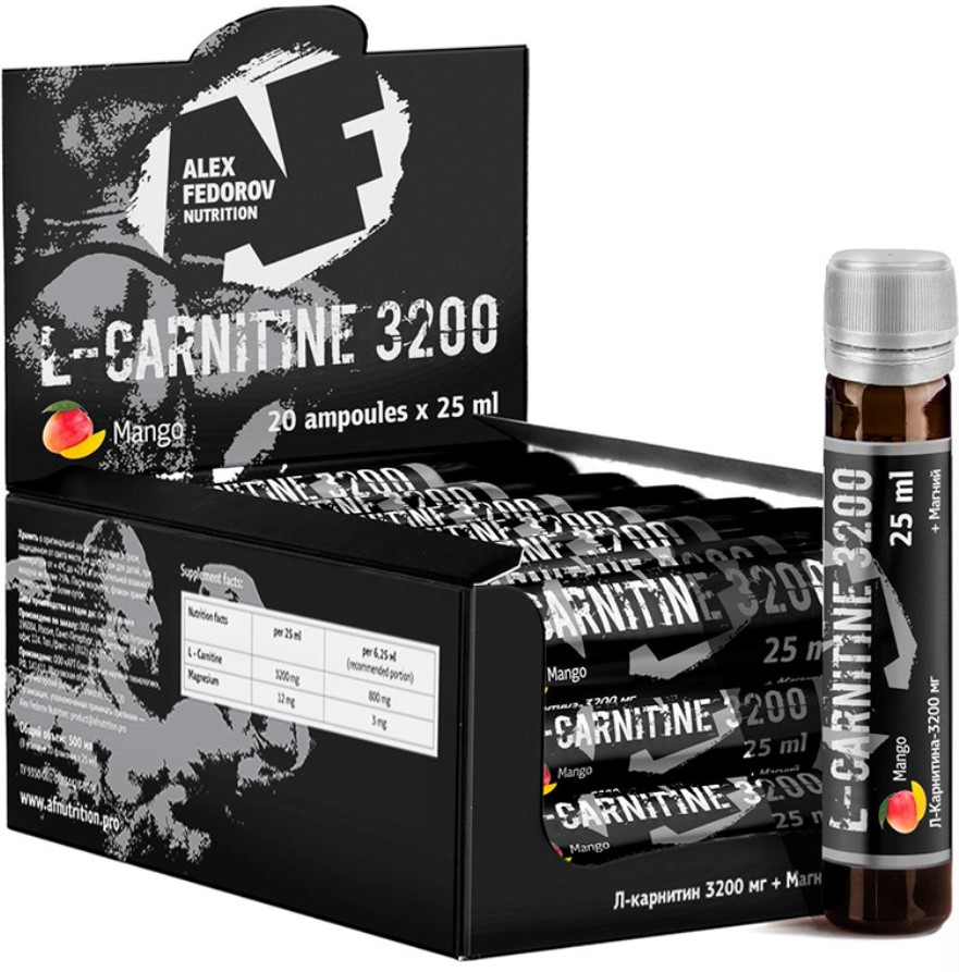 L-Carnitine 3200 Alex Fedorov Nutrition 20 ампул манго