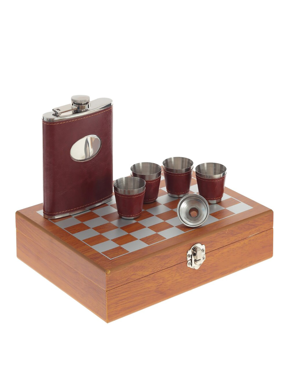 Подарочный набор с фляжкой Remecoclub Шахматы 250 мл 784252]REM подарочный набор для вина с шахматами золотому человеку