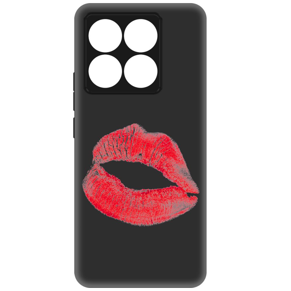 

Чехол-накладка Krutoff Soft Case След помады для Xiaomi 14T черный