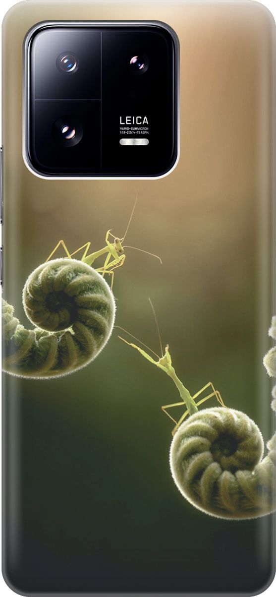 

Силиконовый чехол на Xiaomi 13 Pro Про с принтом "Пара богомолов", Бежевый;зеленый, 158965