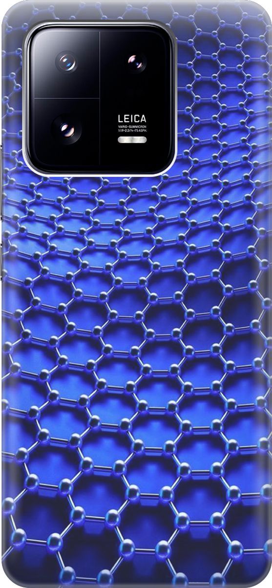 

Силиконовый чехол на Xiaomi 13 Pro Про с принтом "Молекулярная цепь", Синий;черный, 158971