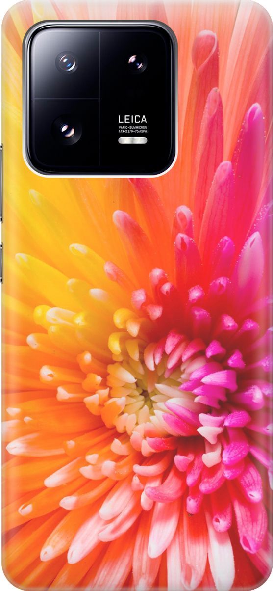 

Силиконовый чехол на Xiaomi 13 Pro Про с принтом "Розовая хризантема", Оранжевый;розовый, 158966