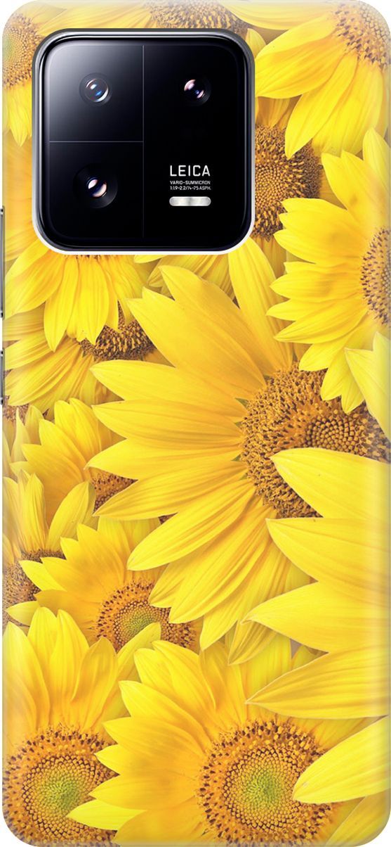 

Силиконовый чехол на Xiaomi 13 Pro Про с принтом "Море подсолнухов", Желтый;коричневый, 158969