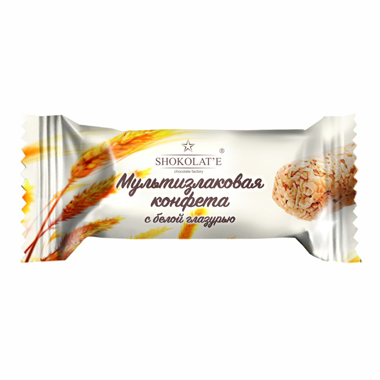 

Конфеты мультизлаковые Shokolat'e с белой глазурью