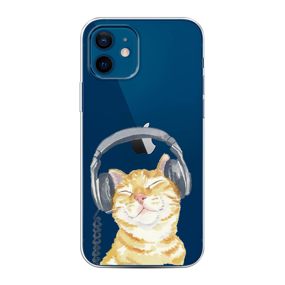 

Силиконовый чехол "Кот меломан" на Apple iPhone 12, Кот меломан