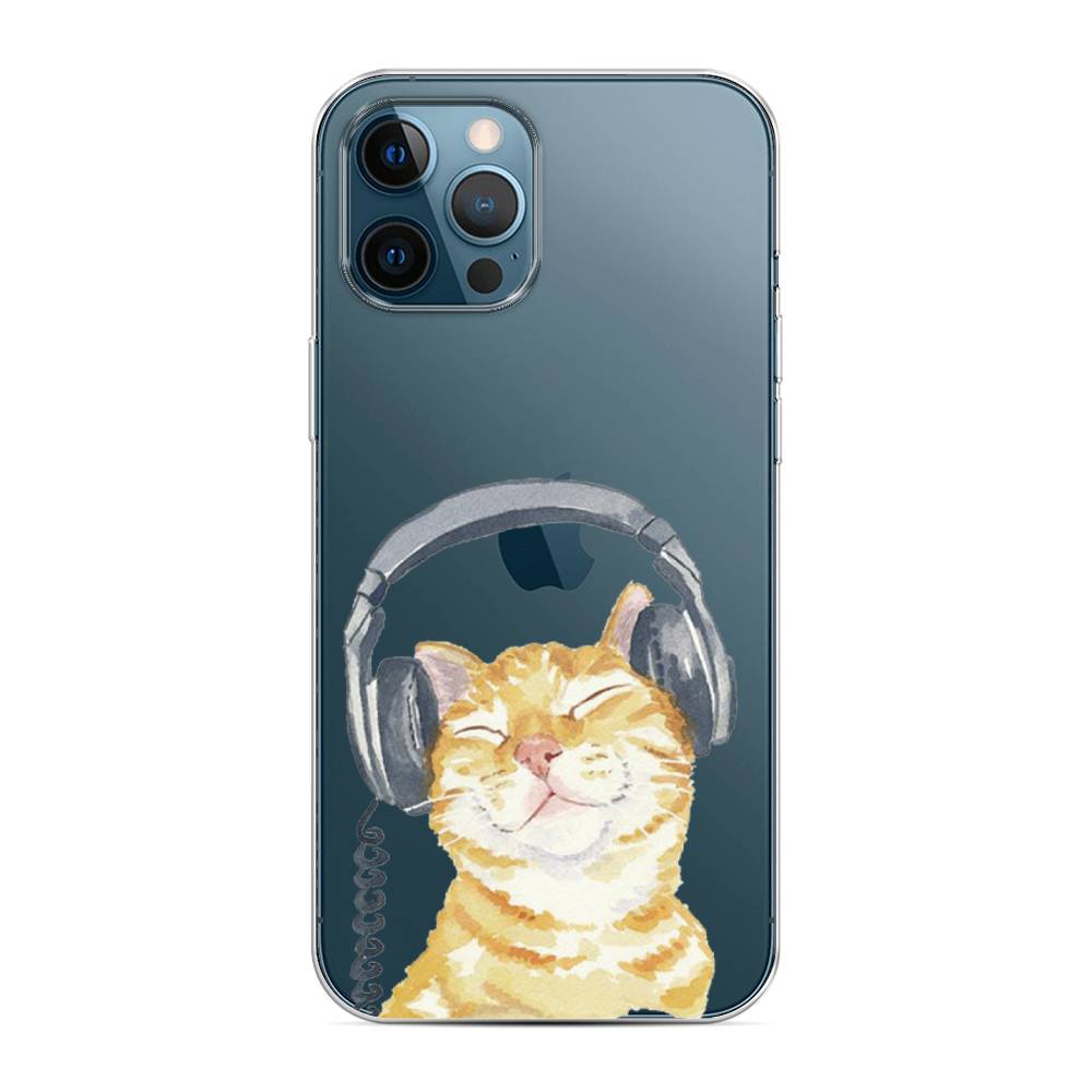 

Силиконовый чехол "Кот меломан" на Apple iPhone 12 Pro Max, Кот меломан