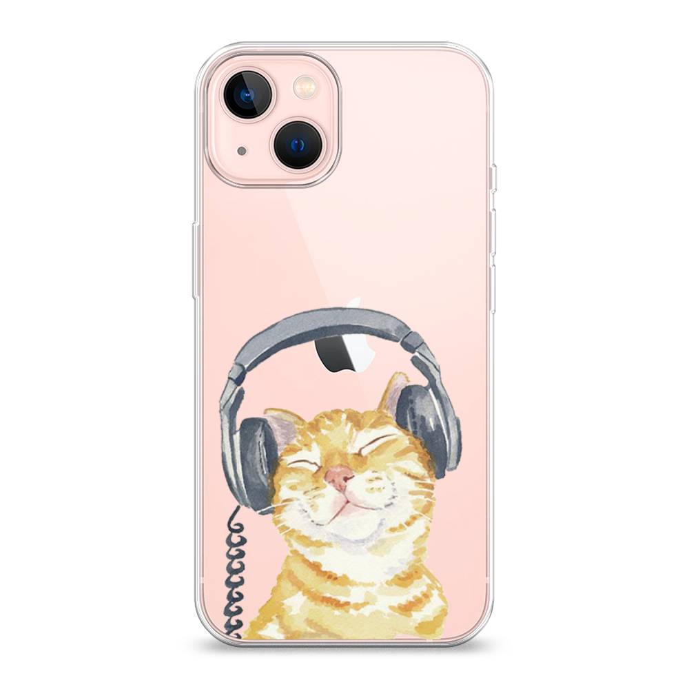 

Силиконовый чехол "Кот меломан" на Apple iPhone 13, Кот меломан