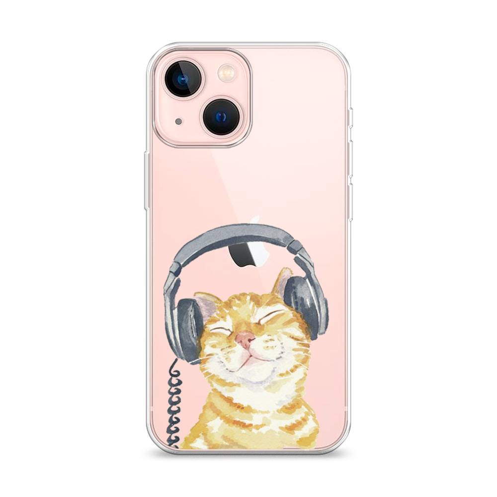 

Силиконовый чехол "Кот меломан" на Apple iPhone 13 mini, Кот меломан