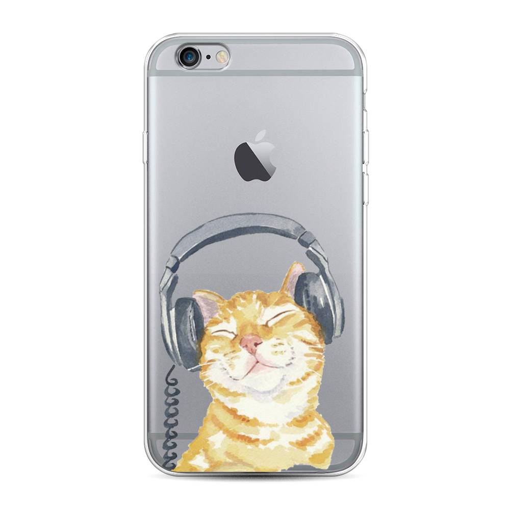 

Силиконовый чехол "Кот меломан" на Apple iPhone 6, Кот меломан